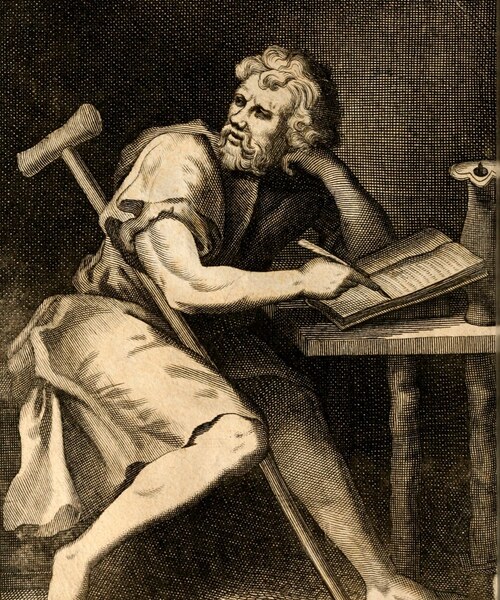 Engraving by Michael Burghers after William Sonmans, Oxford 1715 frontispiece. Public domain via Wikimedia Commons.