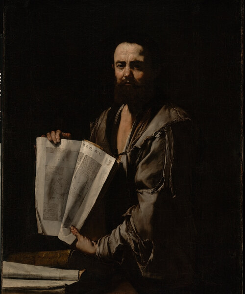 Portrait painting by Jusepe de Ribera (1630-1635). Oil on canvas, J. Paul Getty Museum. Public domain via Wikimedia Commons.