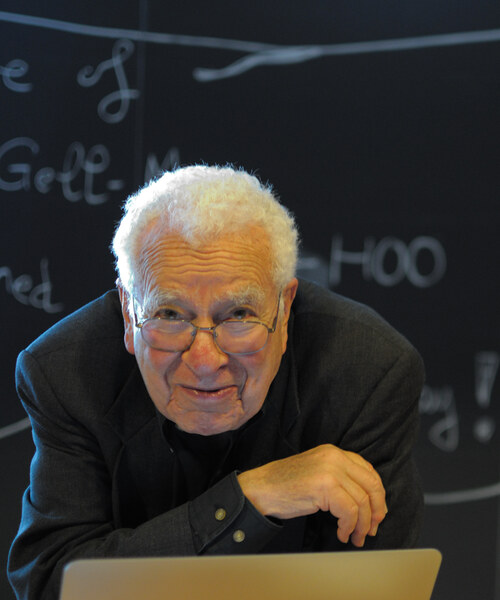 Portrait of Murray Gell-Mann at a lecture (2012), photo by Melirius. CC-BY-SA 3.0 via Wikimedia Commons.